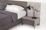 VIG Furniture Nova Domus Bronx Italian Modern Faux Concrete & Grey Bed VGACBRONX-BED