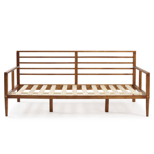 Walker Edison Mid-Century Modern Solid Wood Spindle Daybed Caramel BRSPDBCA 840035361390