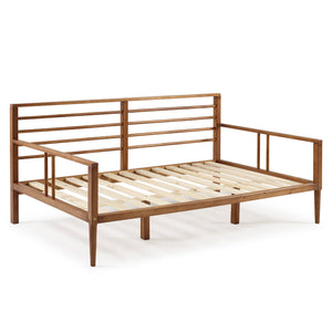 Walker Edison Mid-Century Modern Solid Wood Spindle Daybed Caramel BRSPDBCA 840035361390