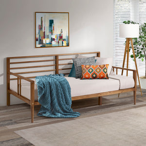 Walker Edison Mid-Century Modern Solid Wood Spindle Daybed Caramel BRSPDBCA 840035361390