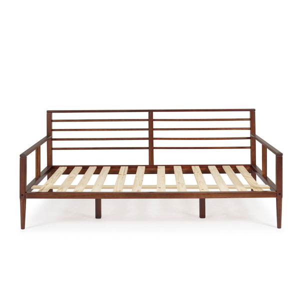 Walker Edison Mid-Century Modern Solid Wood Spindle Daybed Walnut BRSPDBWT 840035361406