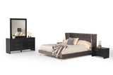 VIG Furniture Nova Domus Bryan Modern Grey Velvet & Gold Bed VGMABR-82