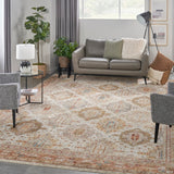 Nourison Petra PTR01 Persian Machine Made Power-loomed Indoor only Area Rug Ivory/Multi 9'3" x 12'7" 99446026927