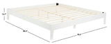 Safavieh Alyson Wood King Bed Frame White Wash Wood  BSC2000A-K-3BX