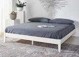 Safavieh Alyson Wood King Bed Frame White Wash Wood  BSC2000A-K-3BX