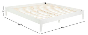 Safavieh Alyson Wood Queen Bed Frame White Wash Wood  BSC2000A-Q-3BX
