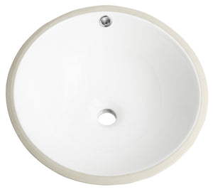 Nerida Porcelain Ceramic Rnd 17In Wht Undermount Bathroom Sink