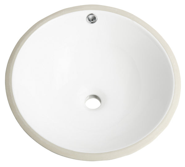 Nerida Porcelain Ceramic Rnd 17In Wht Undermount Bathroom Sink