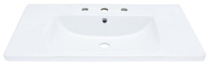 Safavieh Levin Bathroom Drop-In Sink With Three Holes 32In  White Ceramic BSK5420A