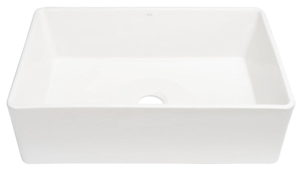 Safavieh Farmhouse Kitchen Sink,33X18In Ceramic White Ceramic BSK6294A
