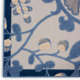 Nourison Aloha ALH17 Outdoor Machine Made Power-loomed Indoor/outdoor Area Rug Blue/Grey 9'6" x 13' 99446827418