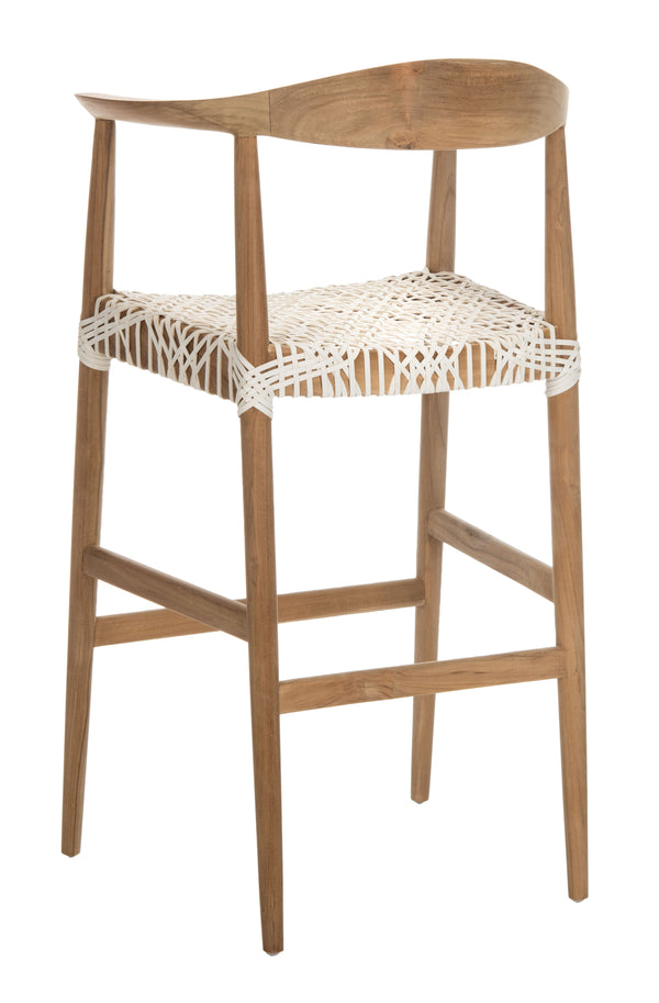 Safavieh Bandelier Barstool in Natural and White BST1005A 889048739710