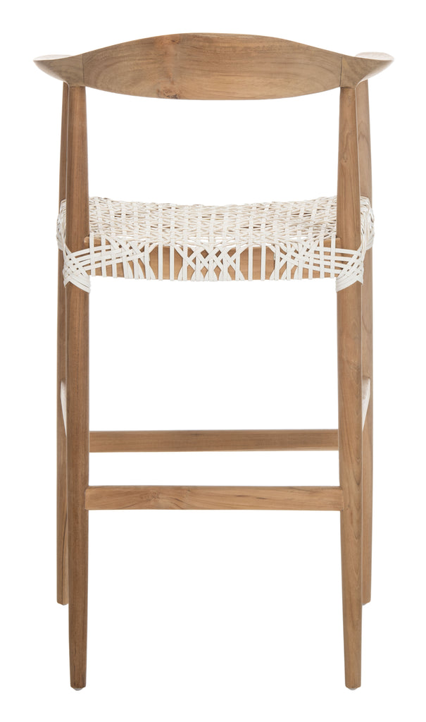 Safavieh Bandelier Barstool in Natural and White BST1005A 889048739710