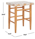 Safavieh Kaleo Woven Leather Counter Stool BST1016A