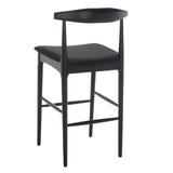 Safavieh Lionel Retro Bar Stool Black Wood BST1503B