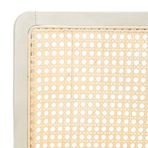 Safavieh Benicio Rattan Counter Stool - Set of 2 White Body/ Natural Back Rest BST1506B-SET2