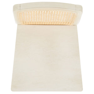 Safavieh Benicio Rattan Counter Stool - Set of 2 White Body/ Natural Back Rest BST1506B-SET2