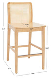 Safavieh Benicio Rattan Counter Stool - Set of 2 Natural BST1506D-SET2