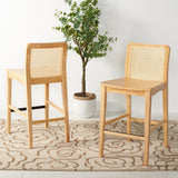 Safavieh Benicio Rattan Counter Stool - Set of 2 Natural BST1506D-SET2