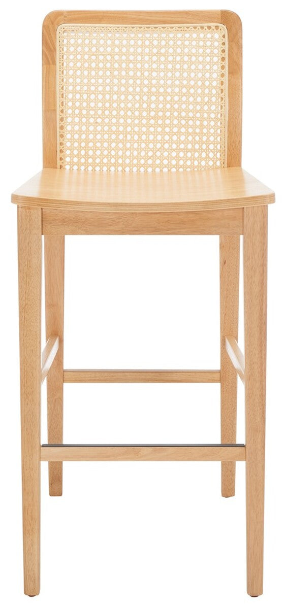 Safavieh Benicio Rattan Bar Stool - Set of 2 Natural BST1507D-SET2