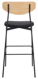 Ryker Barstool Oak / Black Metal BST3008C