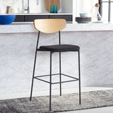 Ryker Barstool Oak / Black Metal BST3008C