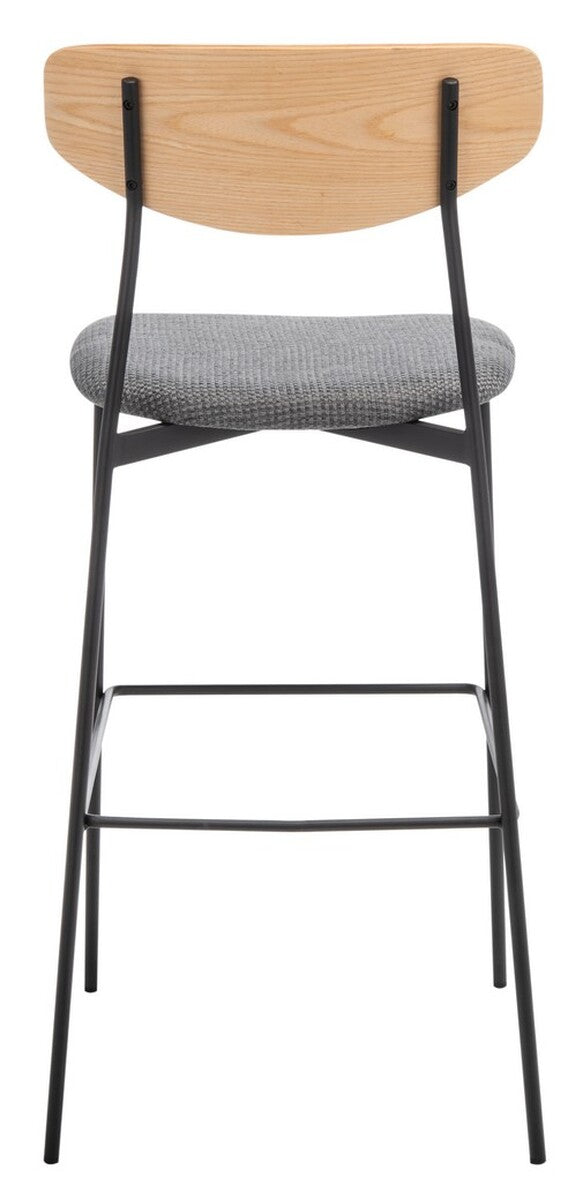 Ryker Barstool Oak / Grey Metal BST3008D