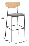 Ryker Barstool Oak / Grey Metal BST3008D