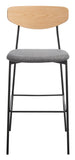 Ryker Barstool Oak / Grey Metal BST3008D