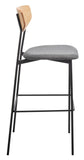 Ryker Barstool Oak / Grey Metal BST3008D