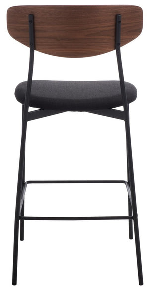 Ryker Counter Stool Walnut / Black Metal BST3009A