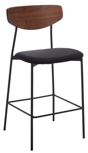 Ryker Counter Stool Walnut / Black Metal BST3009A