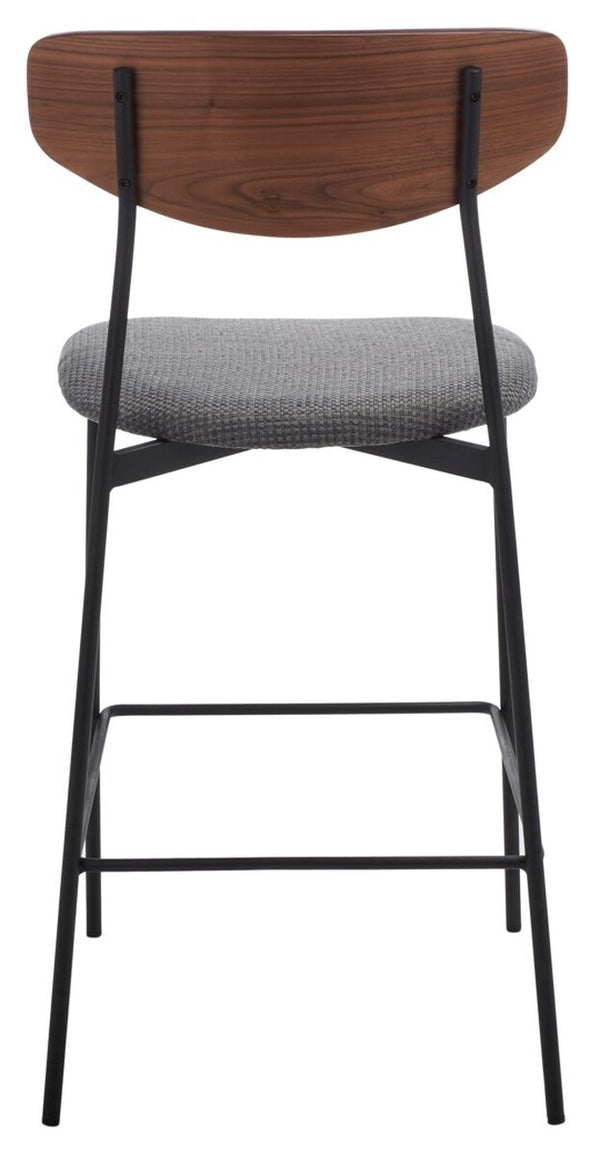 Ryker Counter Stool Walnut / Grey Metal BST3009B