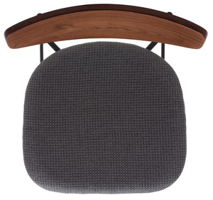 Ryker Counter Stool Walnut / Grey Metal BST3009B