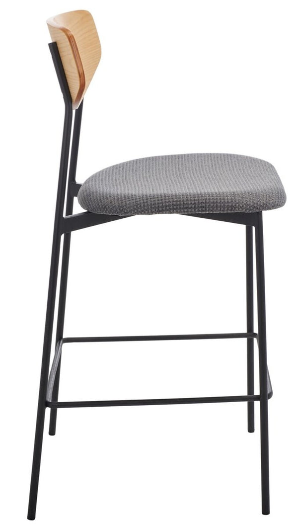 Ryker Counter Stool Oak / Grey Metal BST3009D