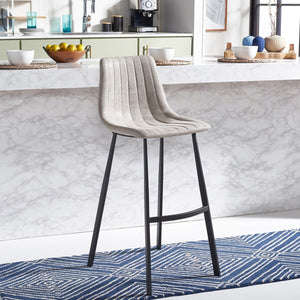 Safavieh Rhyatte Bar Stool  Grey / Black   BST3018B