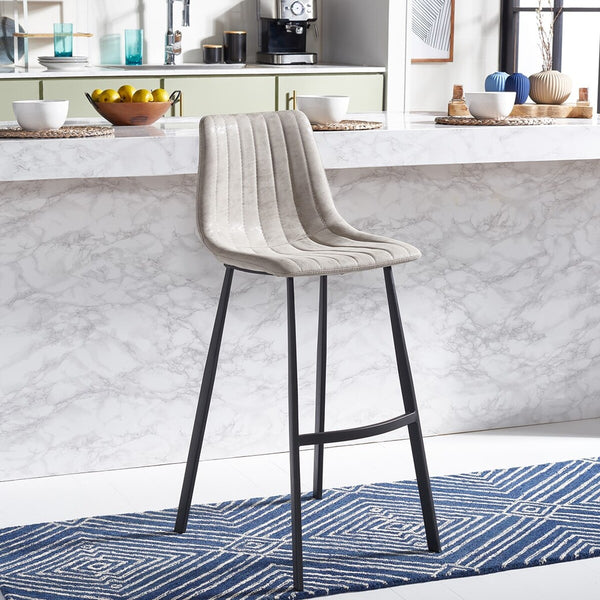 Safavieh Rhyatte Bar Stool  Grey / Black   BST3018B