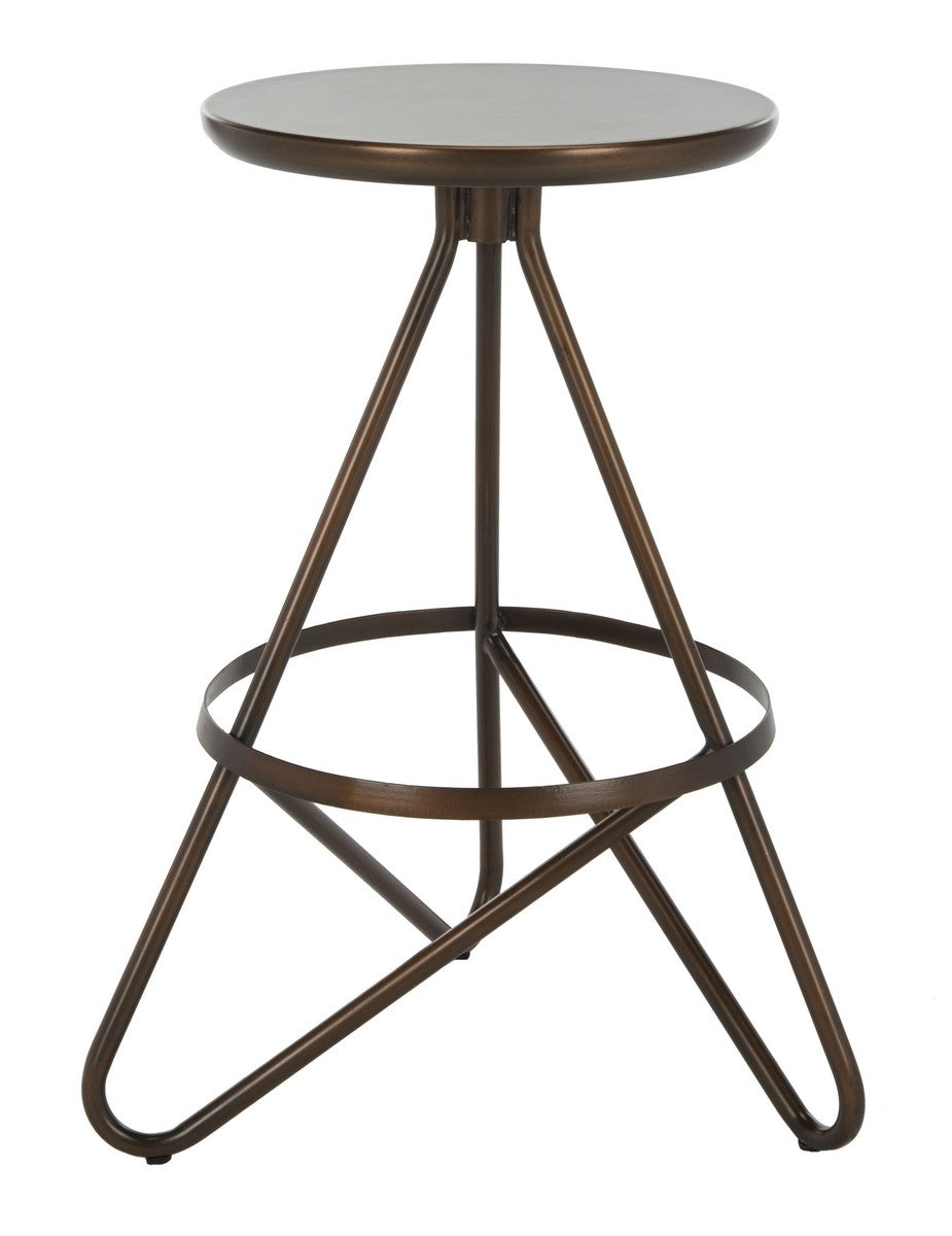 Safavieh Galexia Counter Stool Antique Copper Metal Iron BST3201A 889048446052