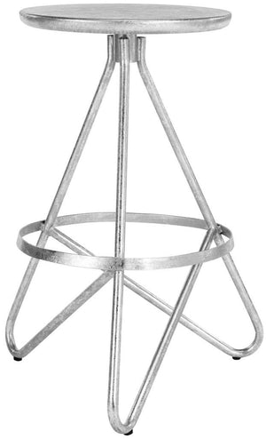 Safavieh Galexia Counter Stool Silver Leaf Metal Iron BST3201B 889048446069