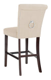 Safavieh - Set of 2 - Taylor Bar Stool Beige Wood MDF Fire Foam Linen BST6300C-SET2 889048370999