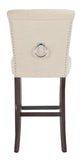 Safavieh - Set of 2 - Taylor Bar Stool Beige Wood MDF Fire Foam Linen BST6300C-SET2 889048370999