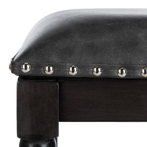 Safavieh Preston Counter Stool in Grey and Grey Walnut BST6401A-SET2 889048752450