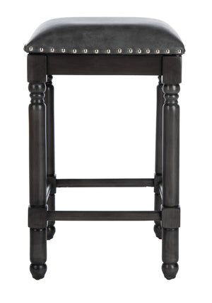 Safavieh Preston Counter Stool in Grey and Grey Walnut BST6401A-SET2 889048752450