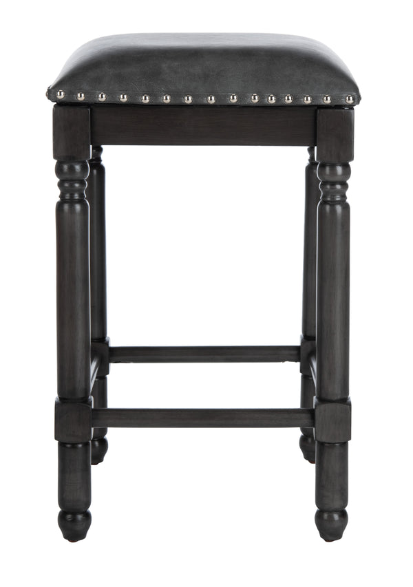 Safavieh Preston Counter Stool in Grey and Grey Walnut BST6401A-SET2 889048752450