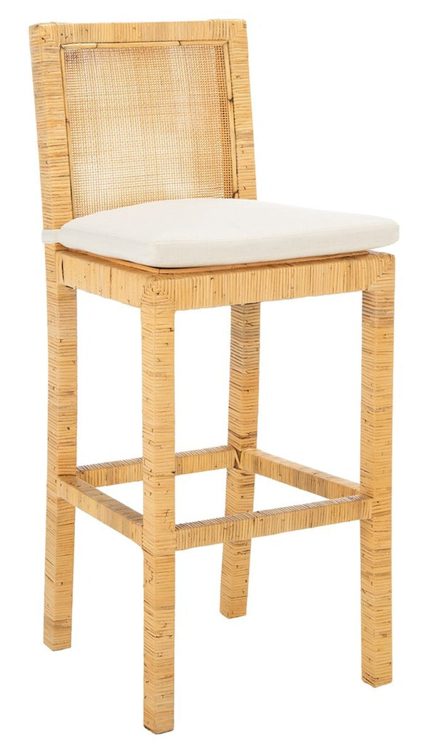 Tojo Cane Bar Stool W/ Cushion