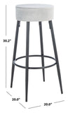 Safavieh Bohden Round Counter Stool Light Grey / Black BST7508B