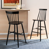 Safavieh Beaufort Bar Stool in Black BST8500B-SET2 889048826472