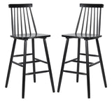 Safavieh Beaufort Bar Stool in Black BST8500B-SET2 889048826472