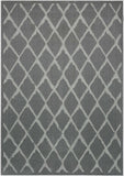 Nourison Michael Amini Gleam MA601 Machine Made Power-loomed Indoor only Area Rug Grey 5'3" x 7'3" 841491107690