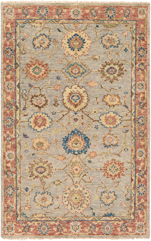 Biscayne BSY-2304 Traditional NZ Wool Rug BSY2304-913 Bright Blue, Dark Green, Grass Green, Camel, Butter, Burnt Orange, Aqua 100% NZ Wool 9' x 13'